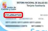 Tarjeta Sanitaria SACYL actual resaltando el Código de Identificación del Paciente