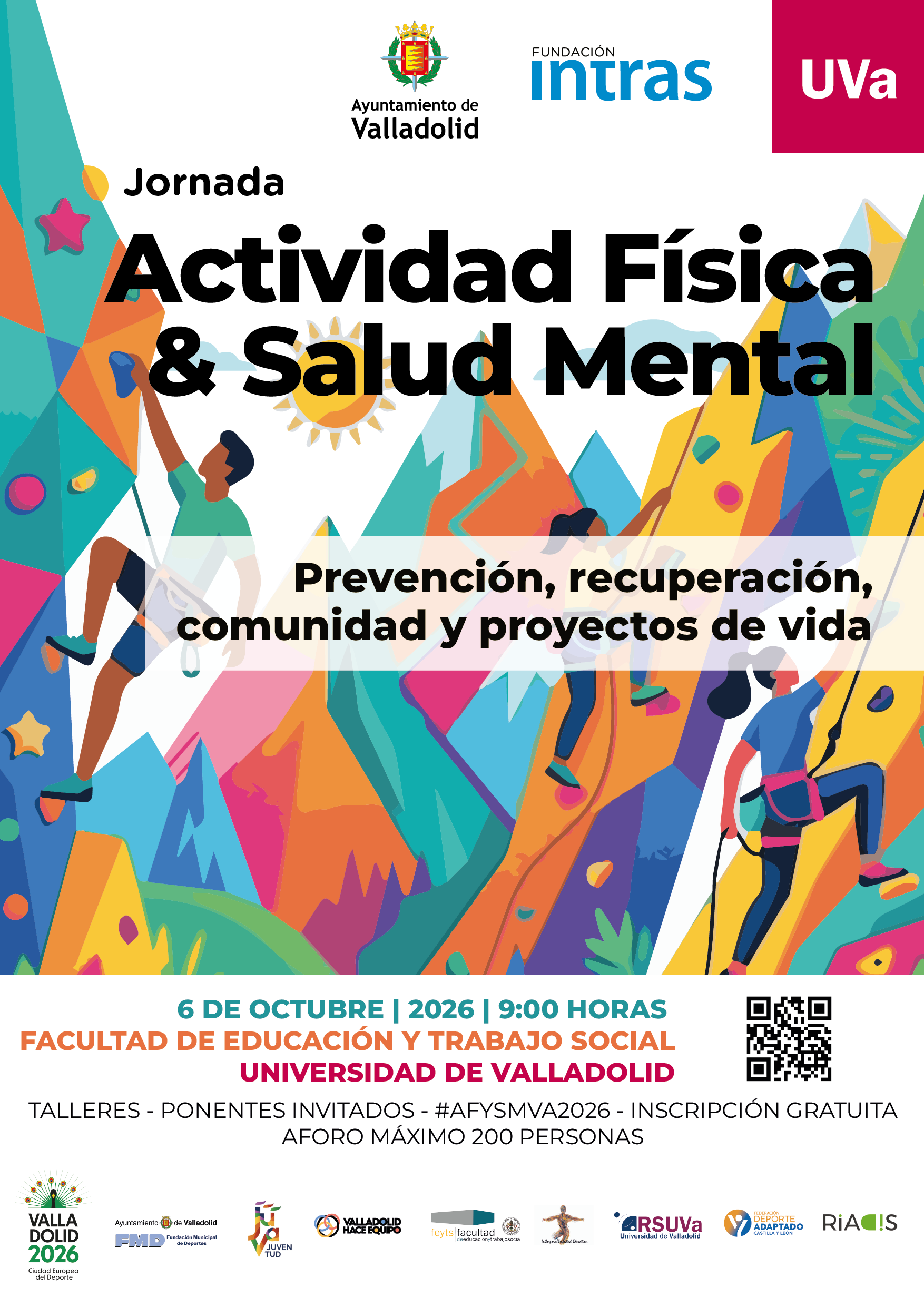 Foto que ilustra la noticia ACTIVIDAD FÍSICA Y SALUD MENTAL: VALLADOLID ACOGERÁ UNA JORNADA PARA HABLAR DE PREVENCIÓN, RECUPERACIÓN, INCLUSIÓN Y PROYECTOS DE VIDA
