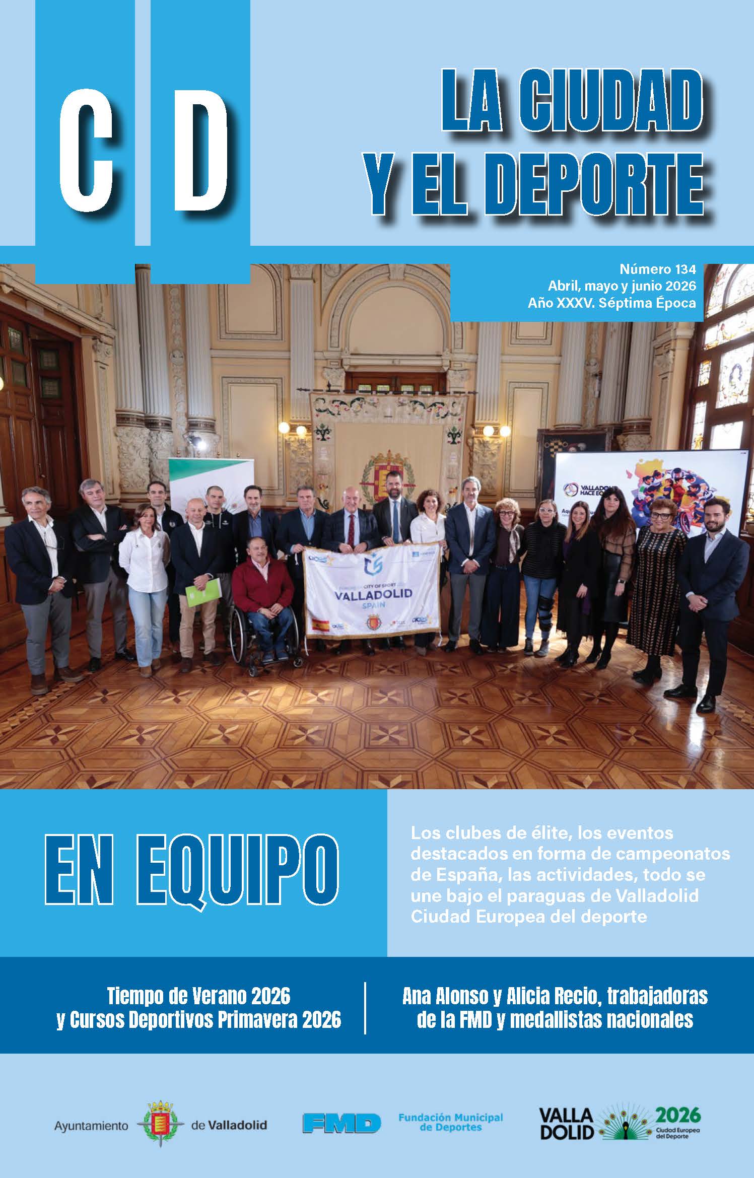 Portad de la Revista la Ciudad y el Deporte número 134