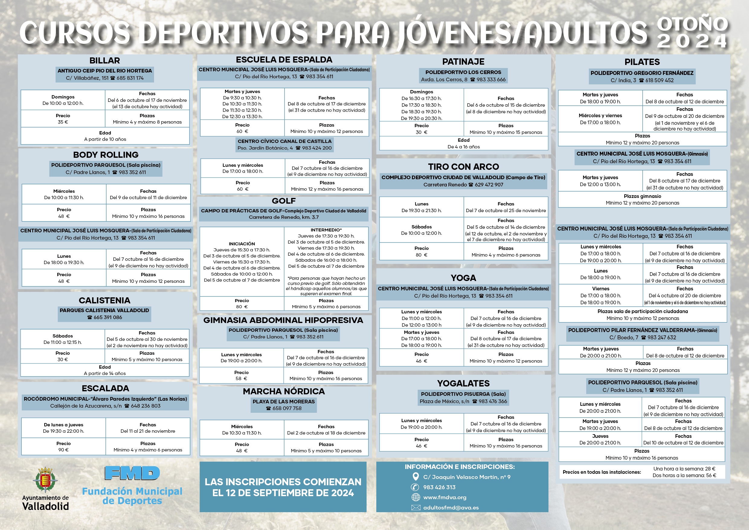 Foto que ilustra la noticia CURSOS DEPORTIVOS OTOÑO 2024